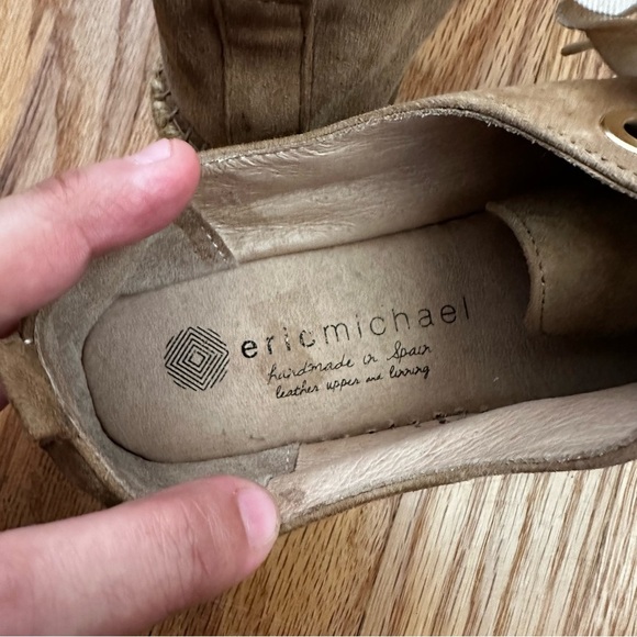 Eric Michael Espadrilles Platform Tan Suede Lace Up Spain Women’s Size 38 US 7.5 - Picture 11 of 11
